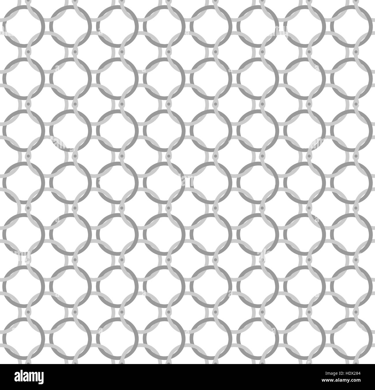 Seamless vector pattern twisted steel rings like chain mail Stock Vector