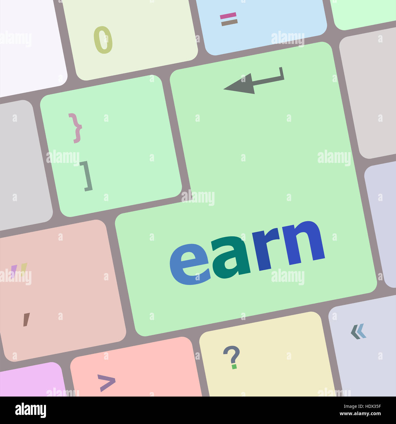 earn button on computer pc keyboard key Stock Photo Alamy