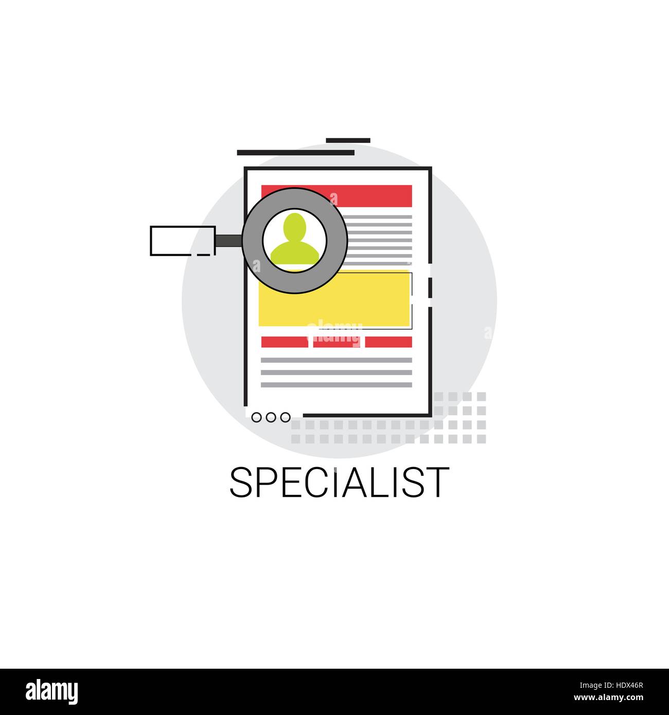 Specialist Candidate Vacancy Search Icon Business Concept Stock Vector