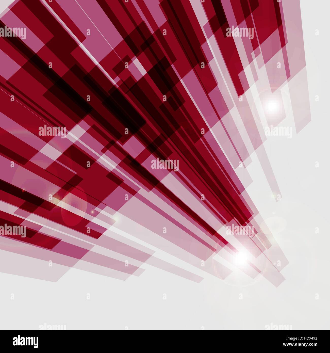 Perspective red abstract straight lines background, stock vector Stock