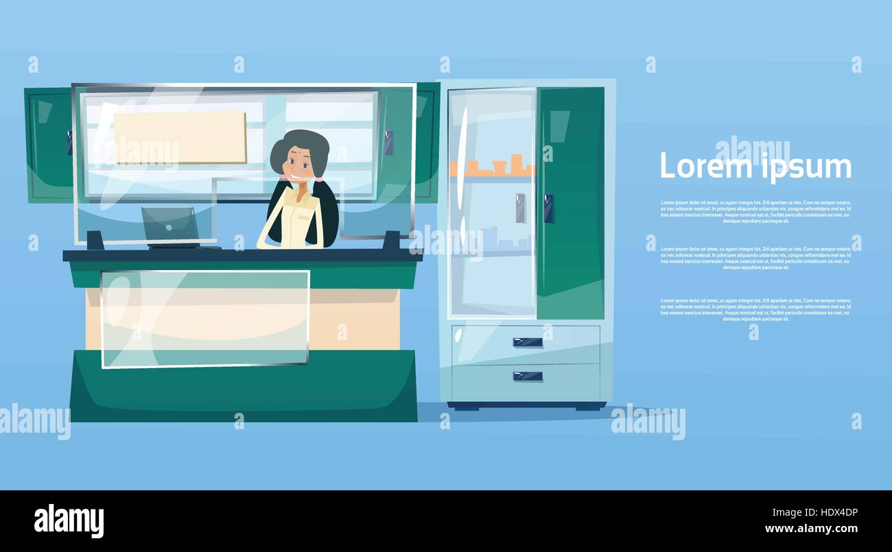 Scientist Woman Working Research Chemical Laboratory Stock Vector Image ...