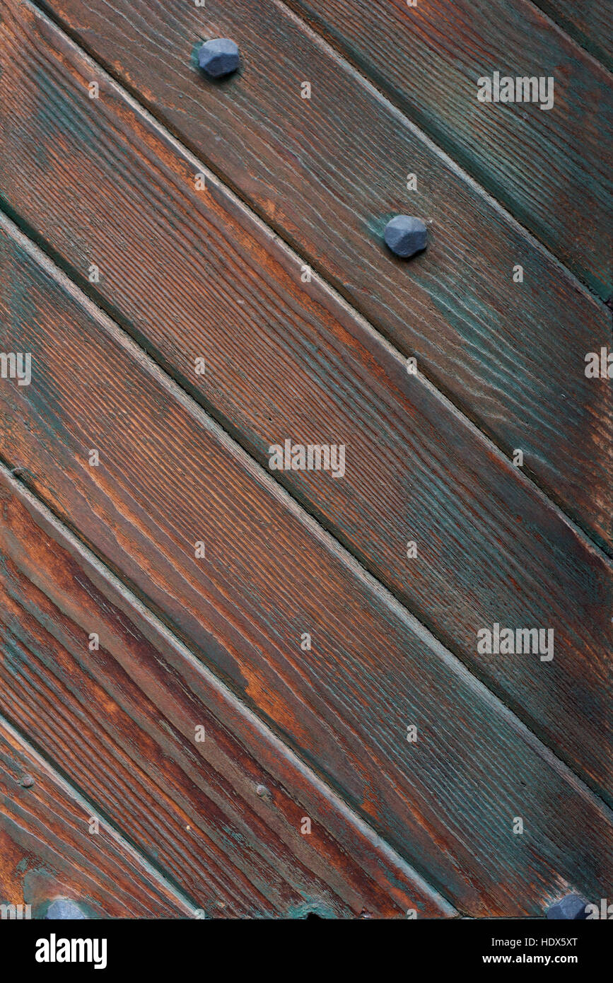 Antique Wooden brown door pattern texture Stock Photo - Alamy