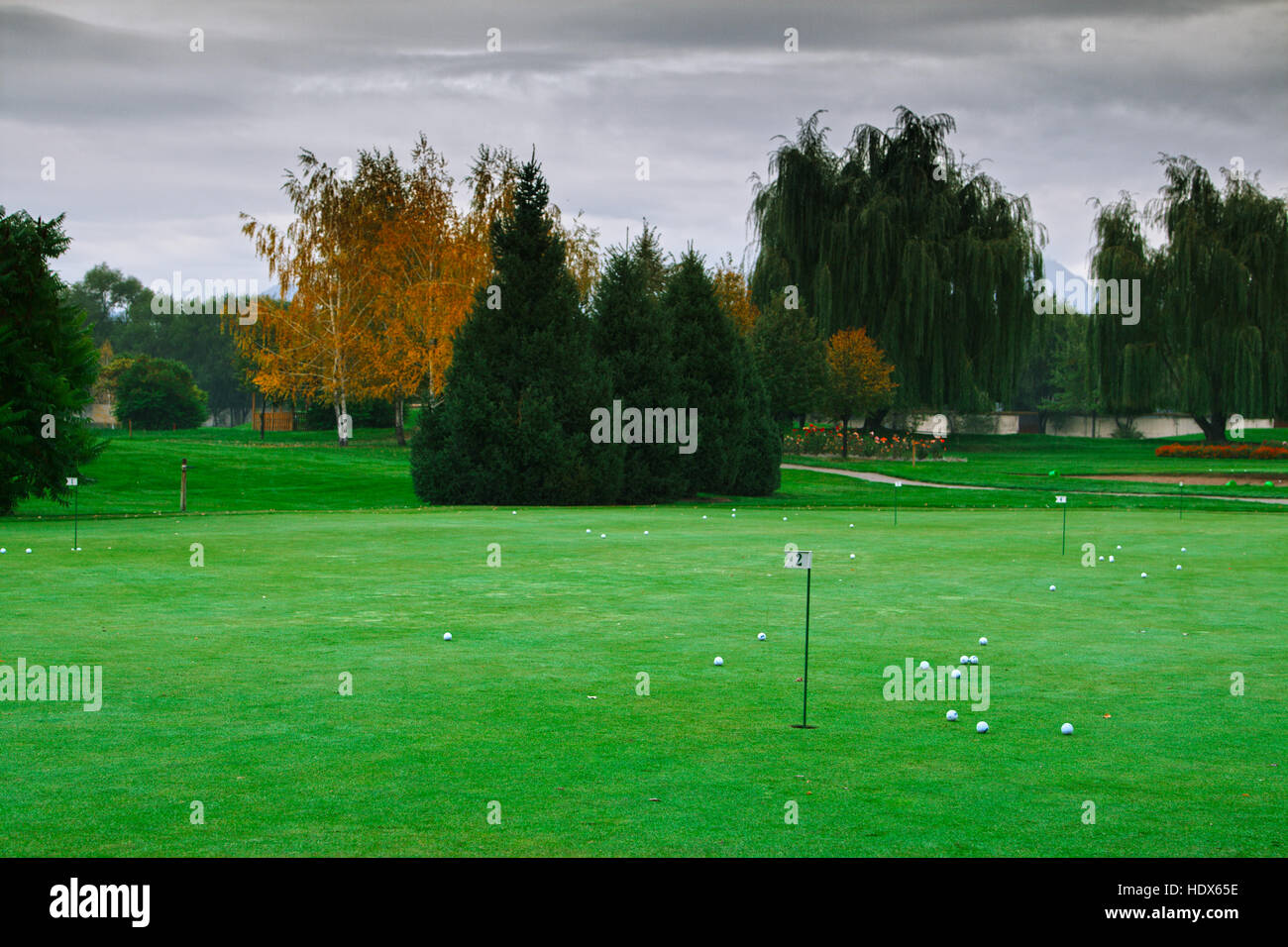 Rain at golf course Stock Photo Alamy Rain at golf course Stock Photo Alamy