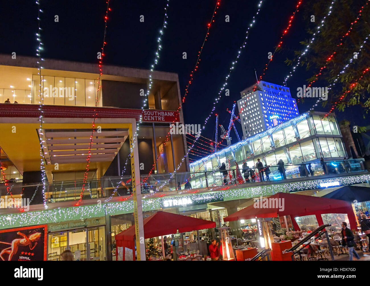 Christmas 2016 illuminations at South Bank Centre, London Stock Photo