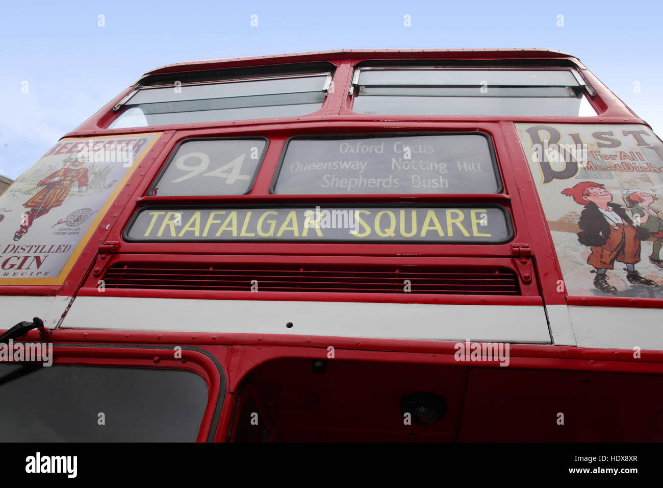 London bus advertisement gin hi-res stock photography and images - Alamy