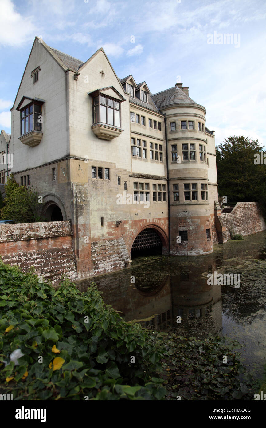 Coombe Abbey, a popular moated wedding venue, hotel and conference centre at Coventry Stock Photo