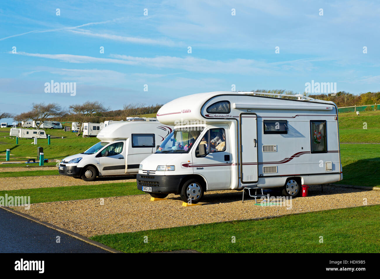 Motorhomes at Bagwell Farm Touring Park, Chickerell, near Weymouth