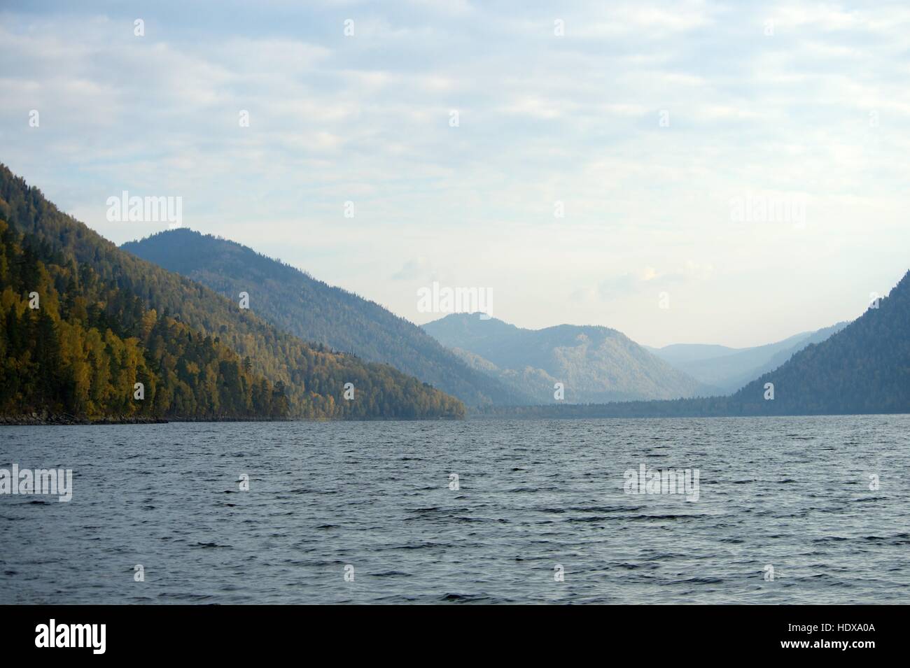 Mountain lake. Teletskoye in Altai Stock Photo