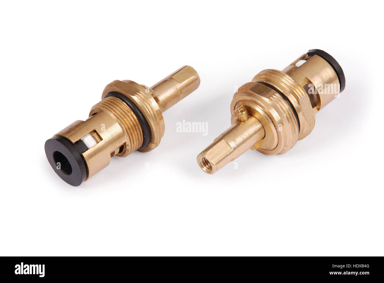 Swivel bronze bush for household plumbing isolated on white. Photo with clipping path Stock Photo