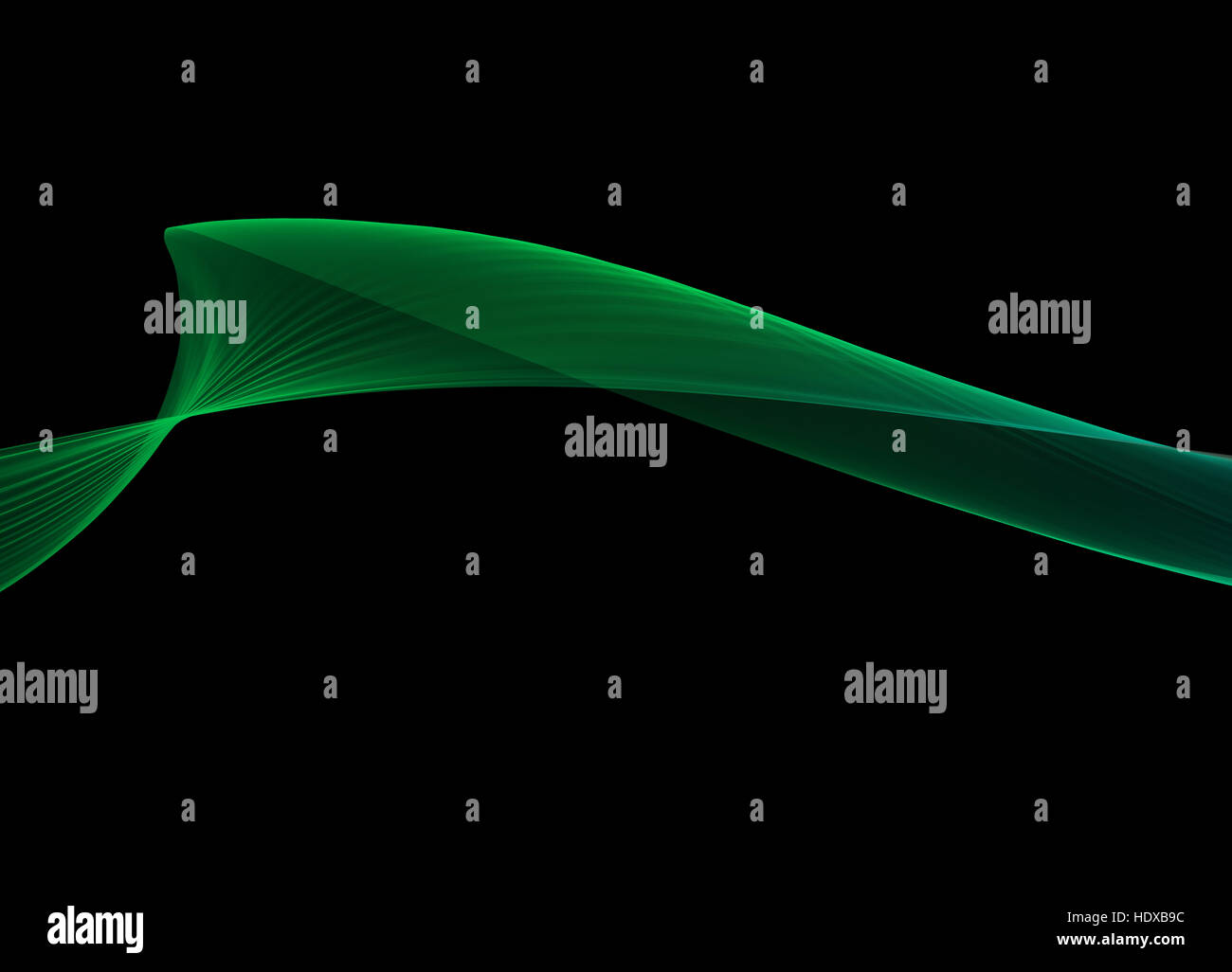 abstract green wavy smoke flame over black background Stock Photo - Alamy