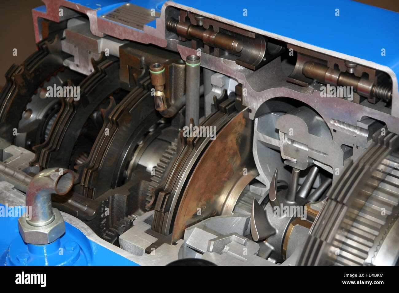 Automobile gearbox part. Car engine part. Automobile mechanics Stock