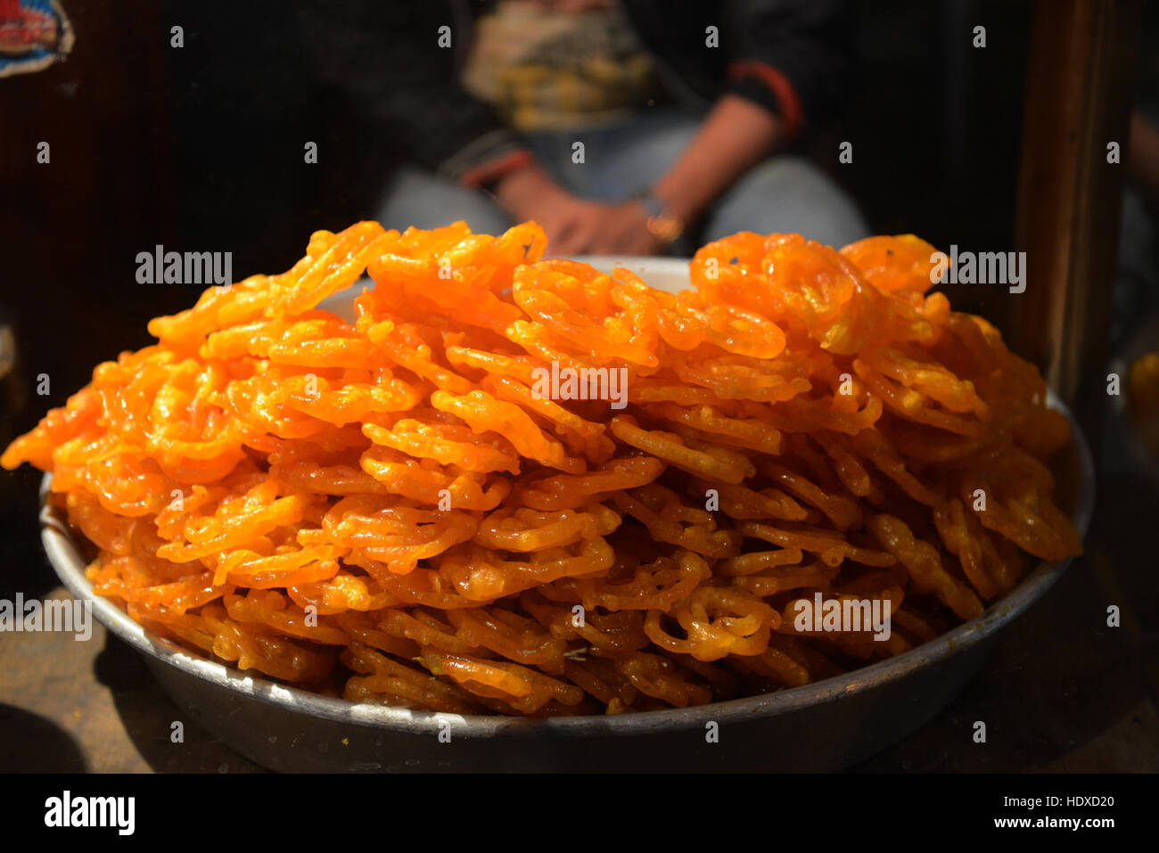 fresh Jalebi sweet snack Stock Photo Alamy