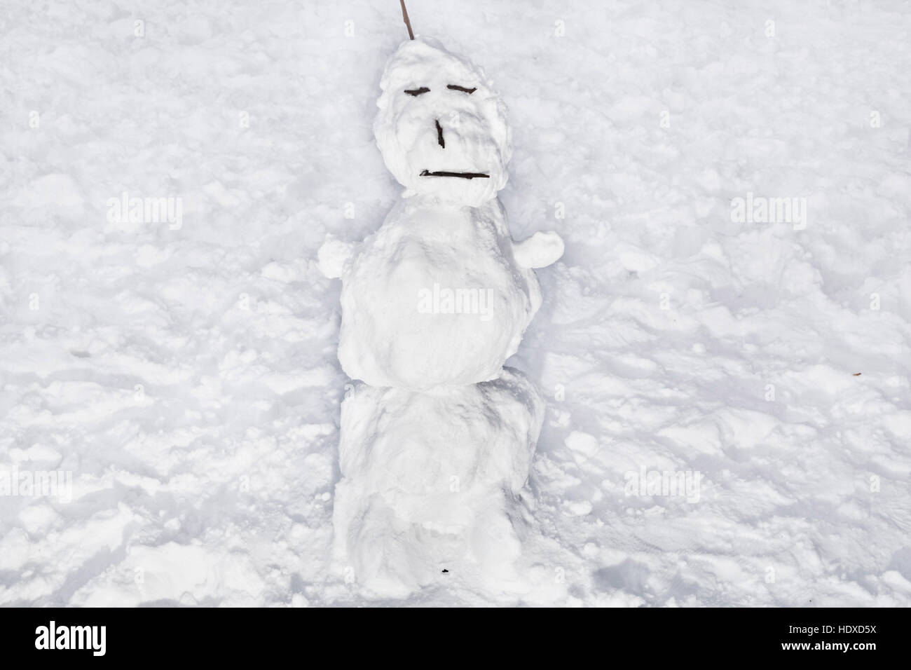 Funny snowman Stock Photo