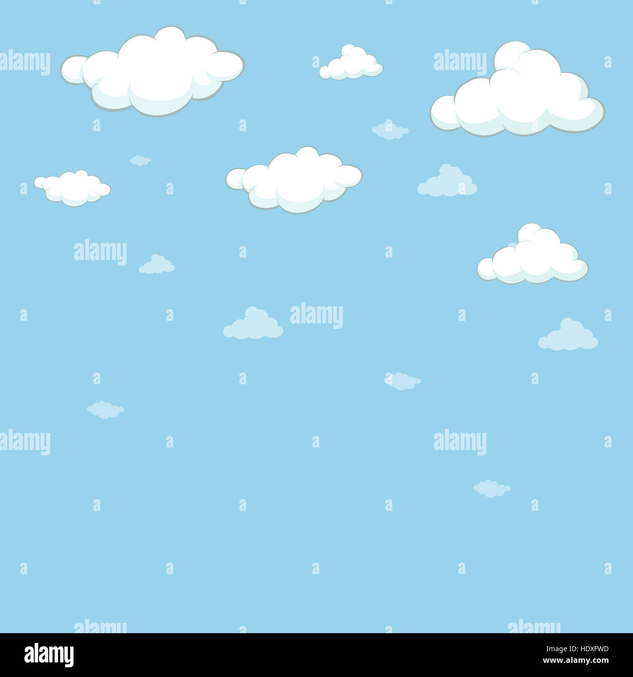 Background template with blue sky illustration Stock Photo - Alamy