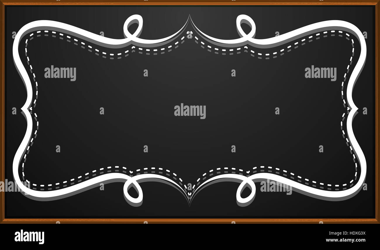 Sign template with classic frame design illustration Stock Photo - Alamy