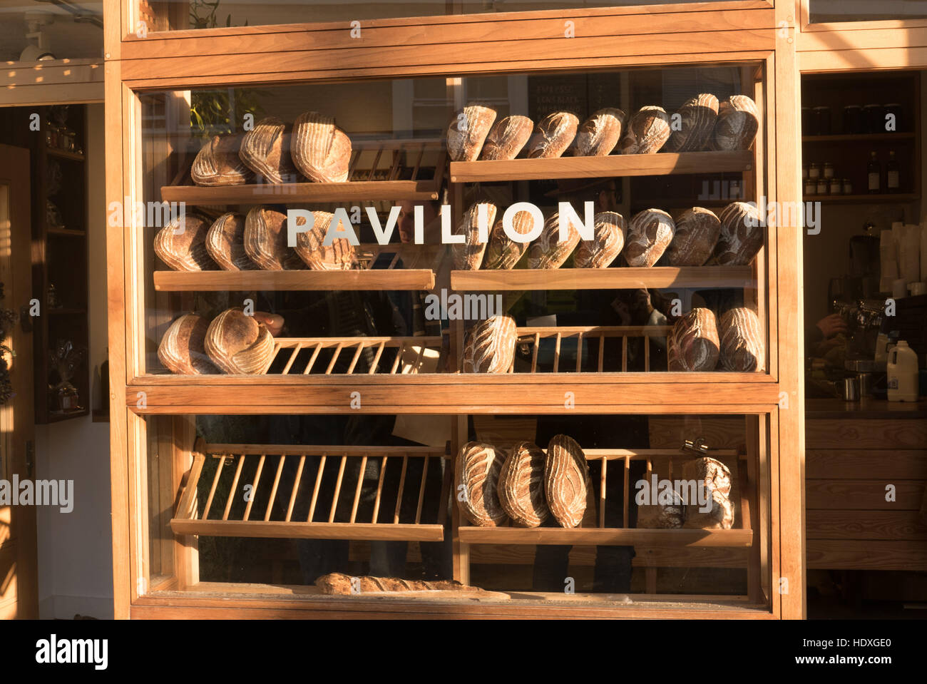 Pavilion bakery on Broadway market, east London Stock Photo Alamy