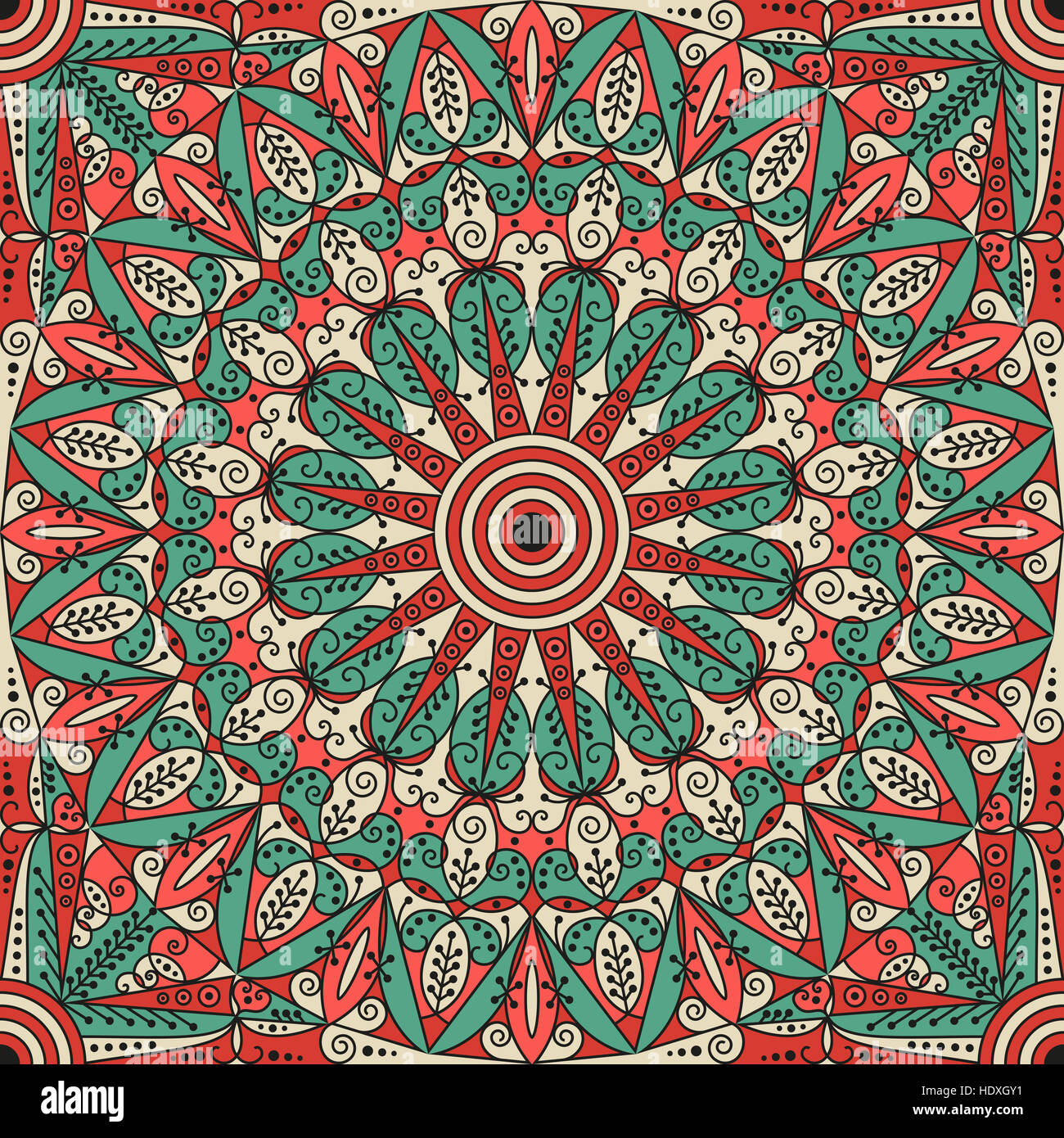 Colorful ethnic patterned background. Arabesque vector ornament Stock ...