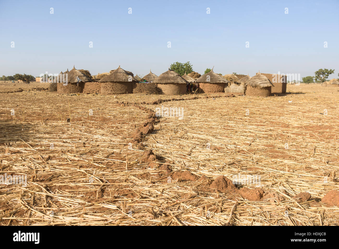 Rural life in a Gourmatche village, Burkina Faso Stock Photo