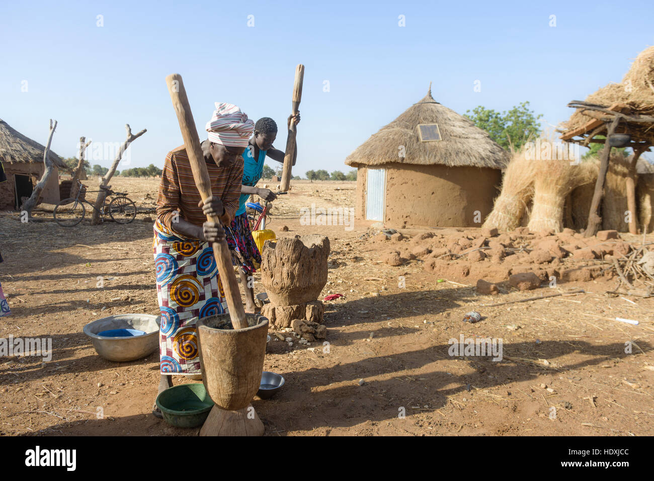 Rural life in a Gourmatche village. Burkina Faso Stock Photo