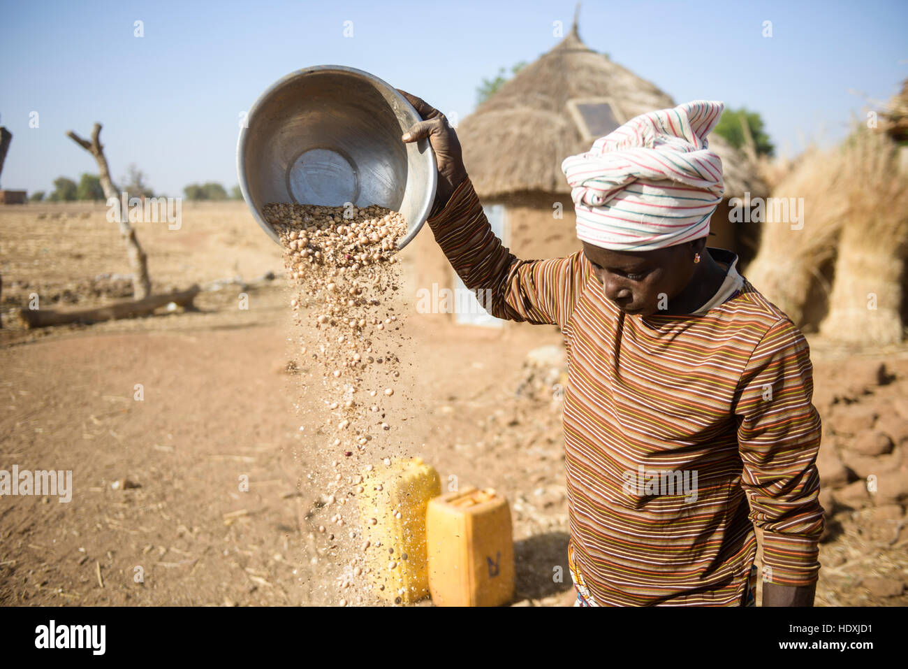 Rural life in a Gourmatche village, Burkina Faso Stock Photo