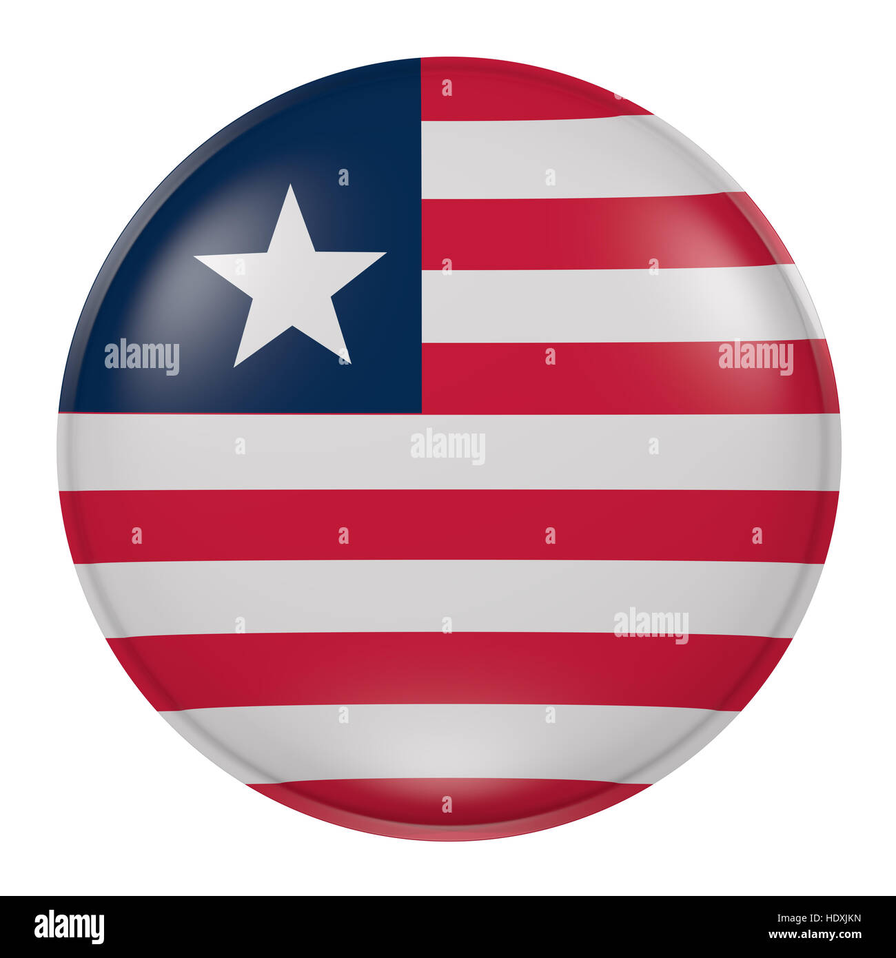 3d rendering of a Liberia flag on a button Stock Photo - Alamy
