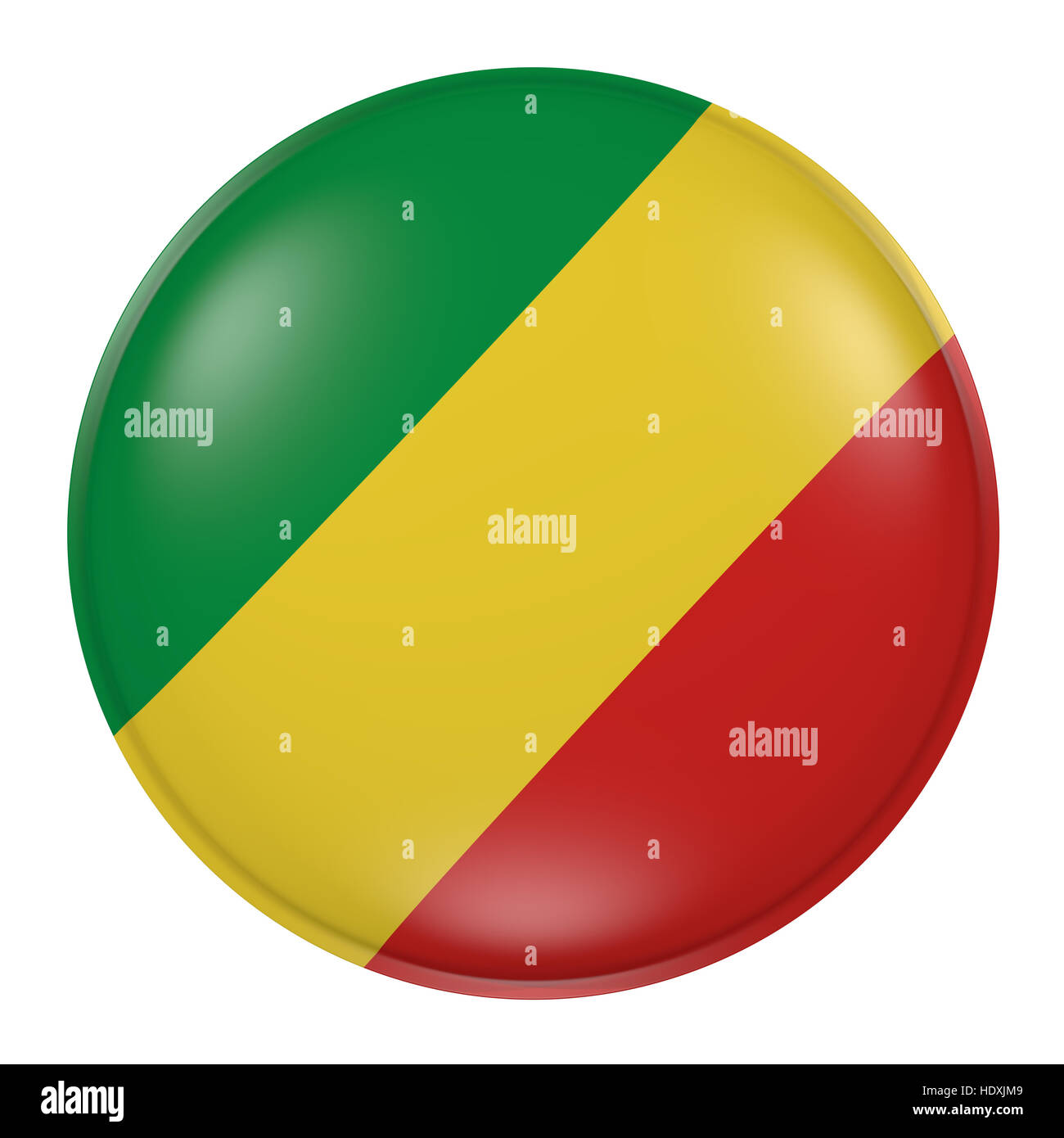 3d rendering of a Republic of Congo flag on a button Stock Photo - Alamy