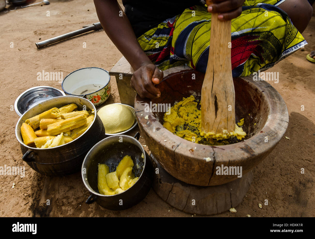 Village life in rural Ivory Coast Stock Photo