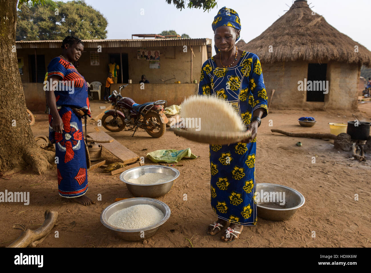 Village life in rural Ivory Coast Stock Photo
