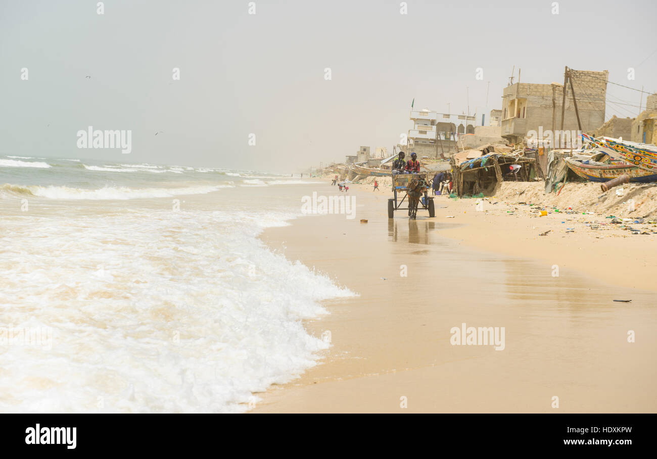 Beach in St,Louis, Senegal Stock Photo