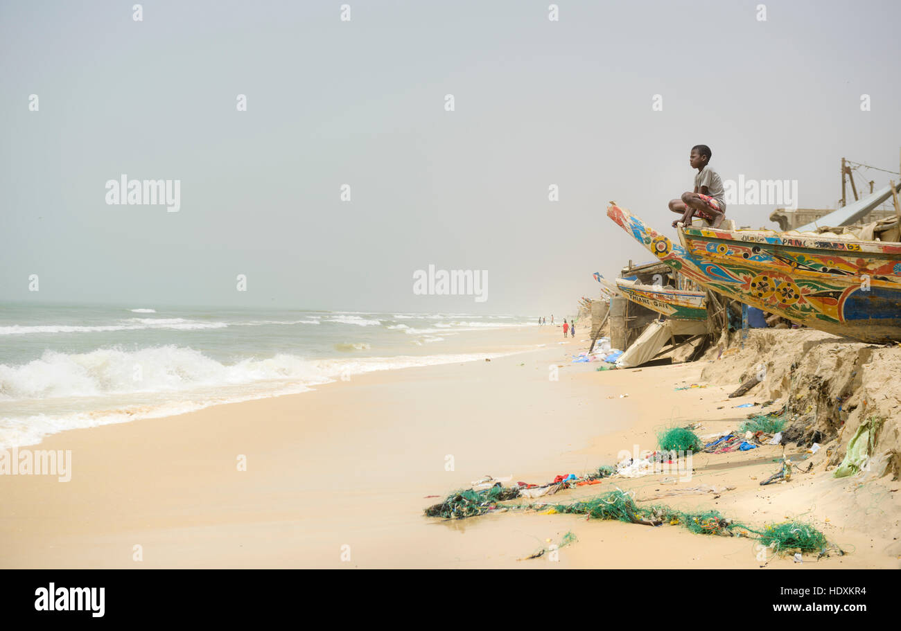 Beach in St,Louis, Senegal Stock Photo