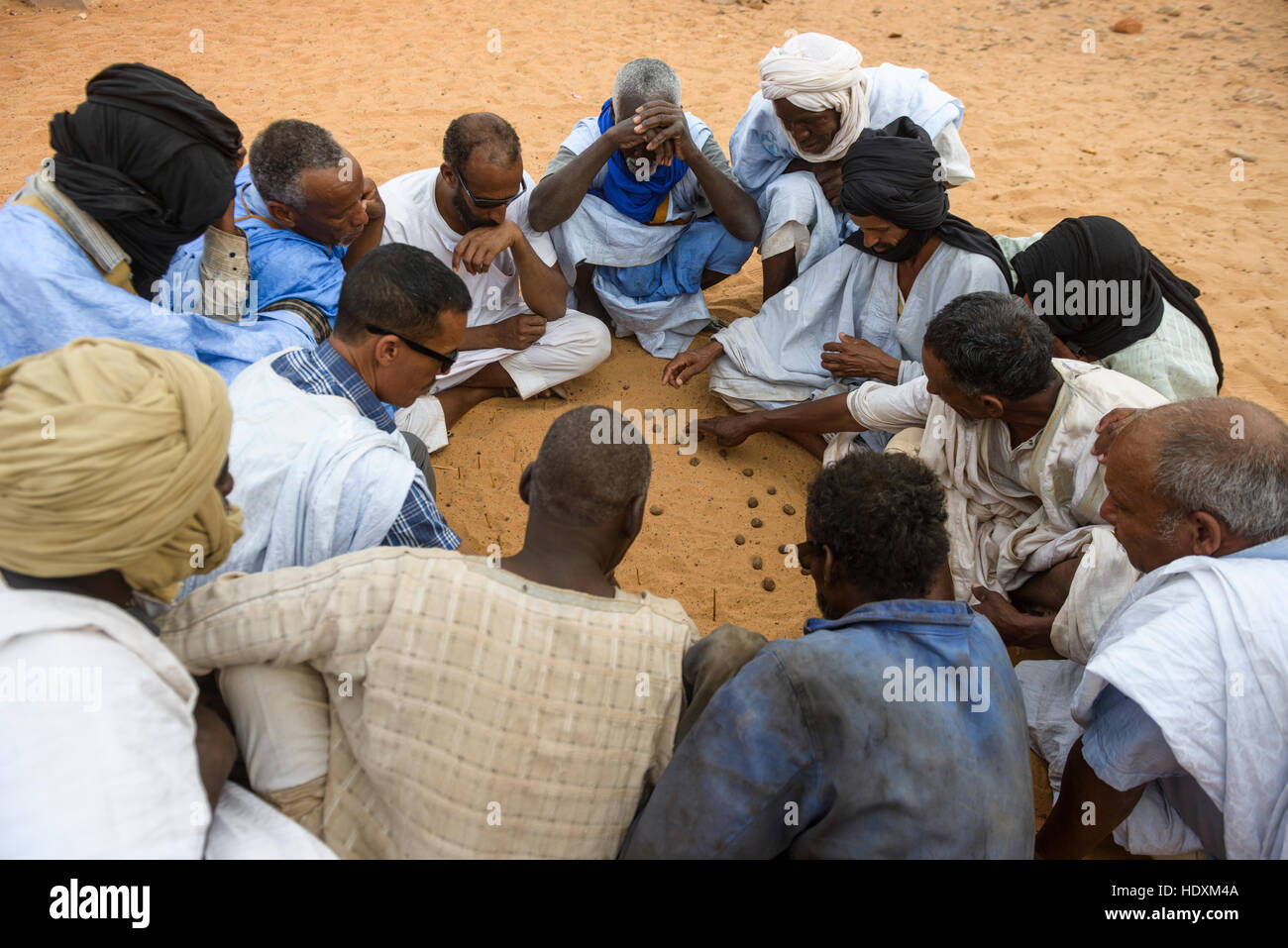 Village life in Ouadane, Mauritania Stock Photo