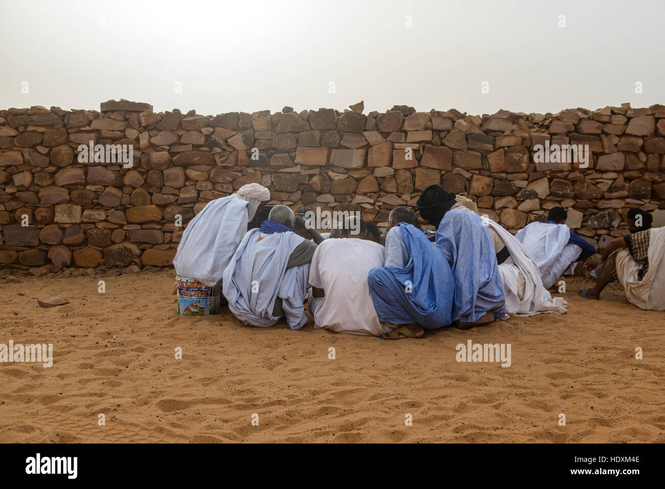 Village life in Ouadane, Mauritania Stock Photo