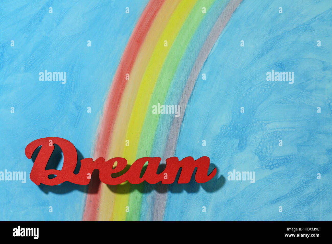 Red letters spelling the word dream to illustrate the lifestyle