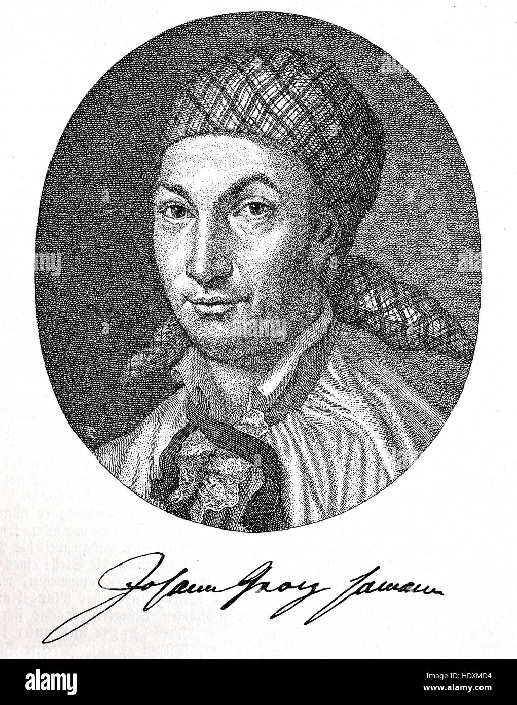Johann Georg Hamann, 1730-788, a German philosopher and writer, woodcut from the year 1882, digital improved Stock Photo