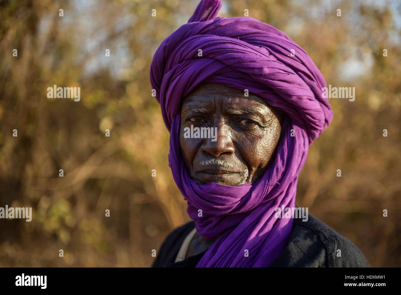 A man from the Peul ethnic group of The Gambia Stock Photo