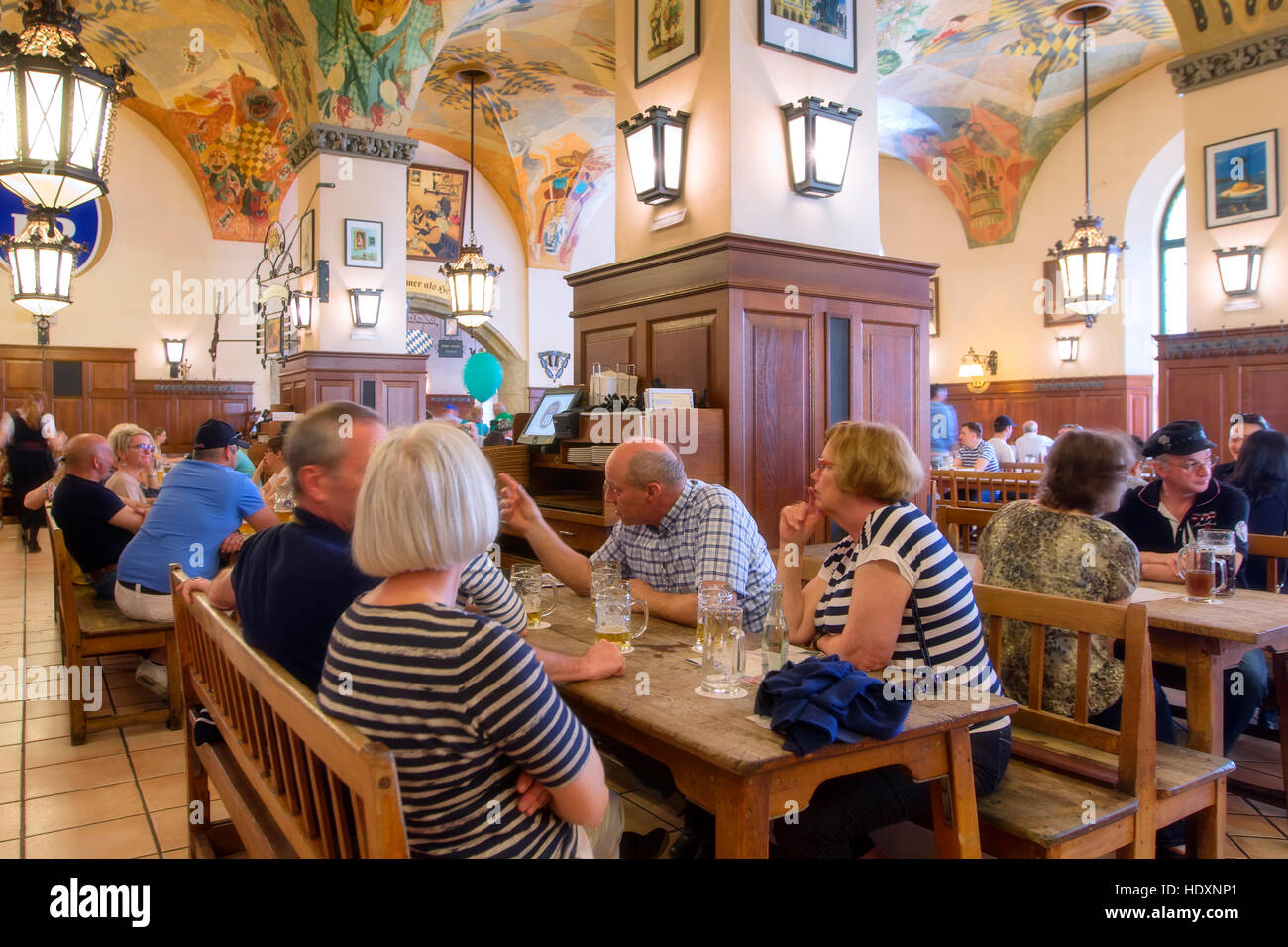 Hofbraeuhaus beer house, Munich Stock Photo