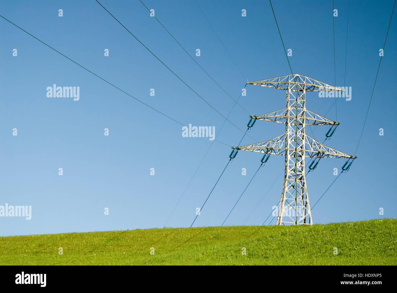 Electricity pylon, Reichraming, Upper Austria, Europe Stock Photo