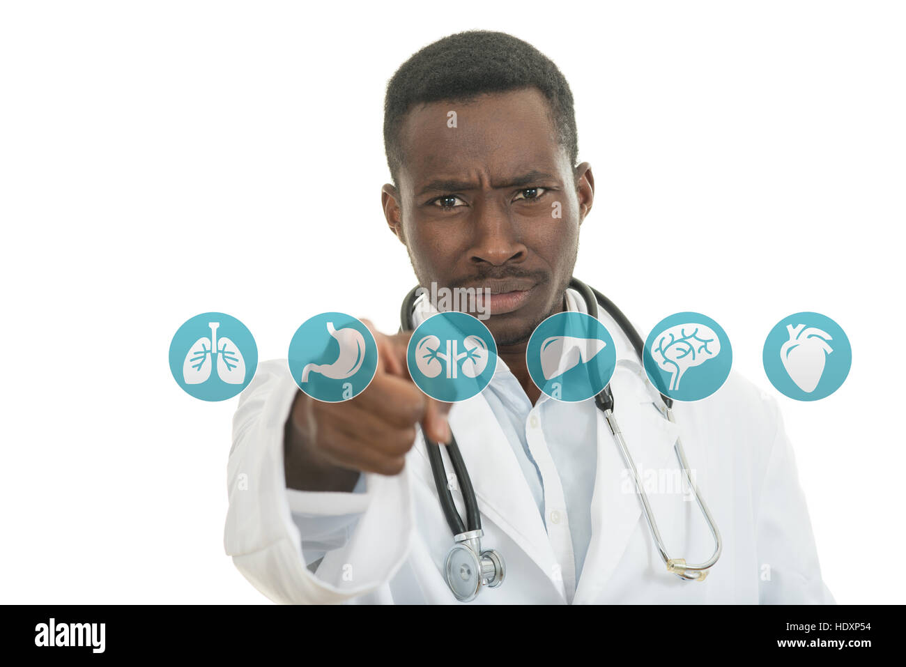 Angry pointing doctor hi-res stock photography and images - Alamy