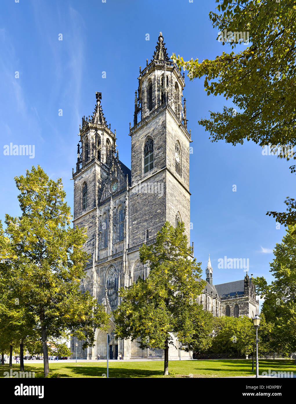 Magdeburg Cathedral, Magdeburg, Saxony-Anhalt, Germany Stock Photo