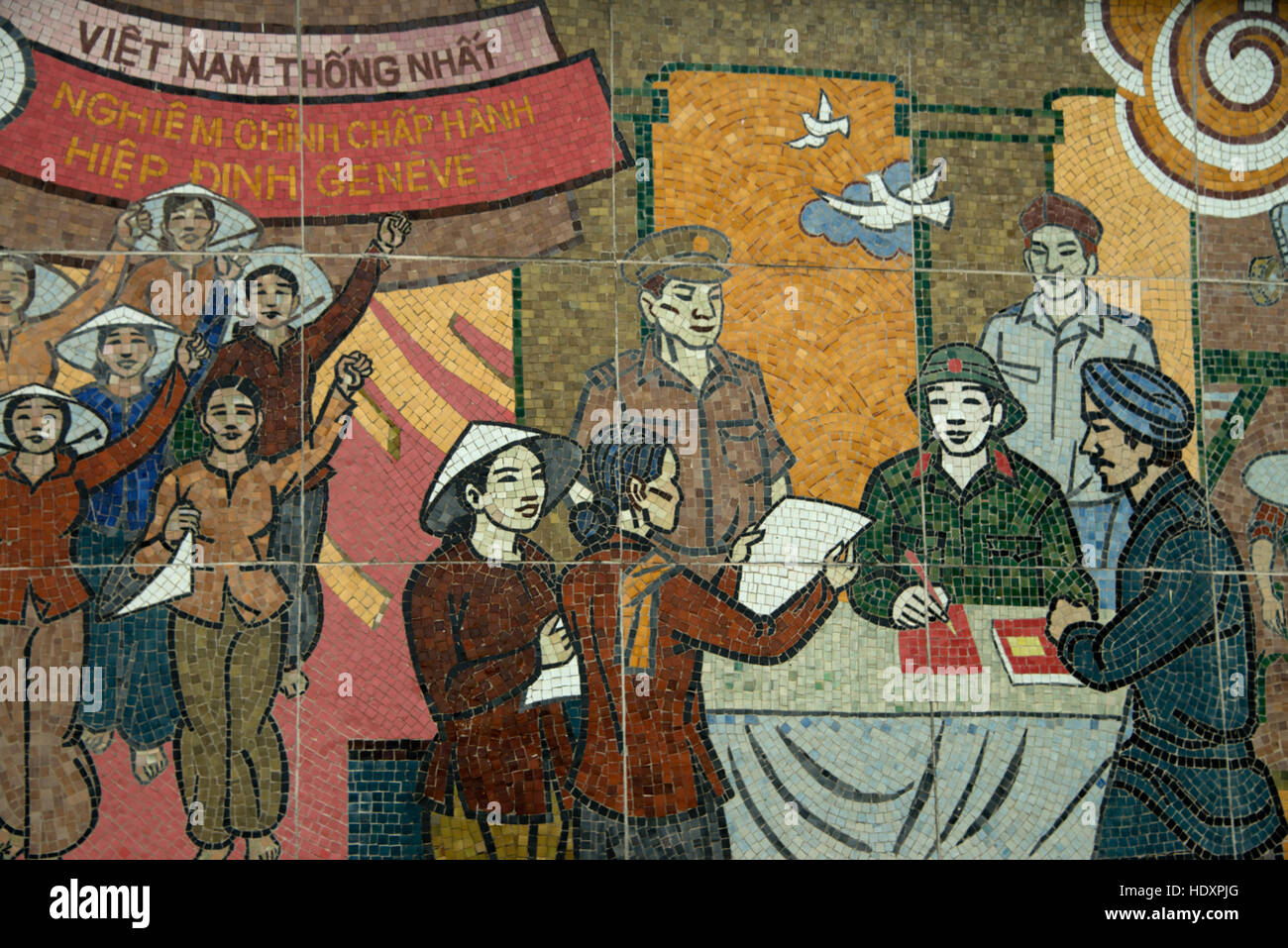 Communist mural, Vietnam Stock Photo Alamy