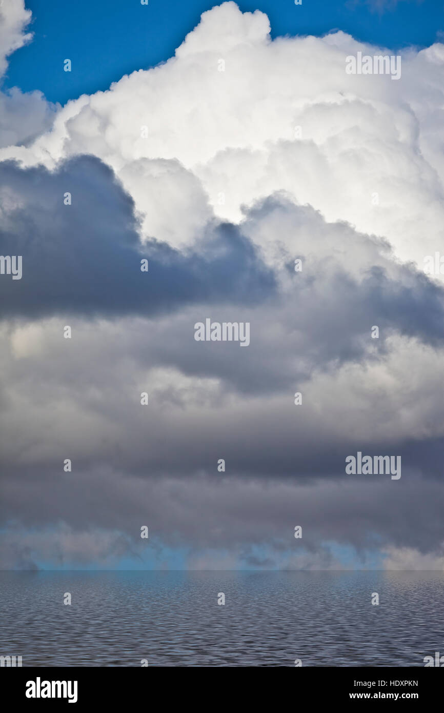White and gray clouds in blue sky Stock Photo Alamy