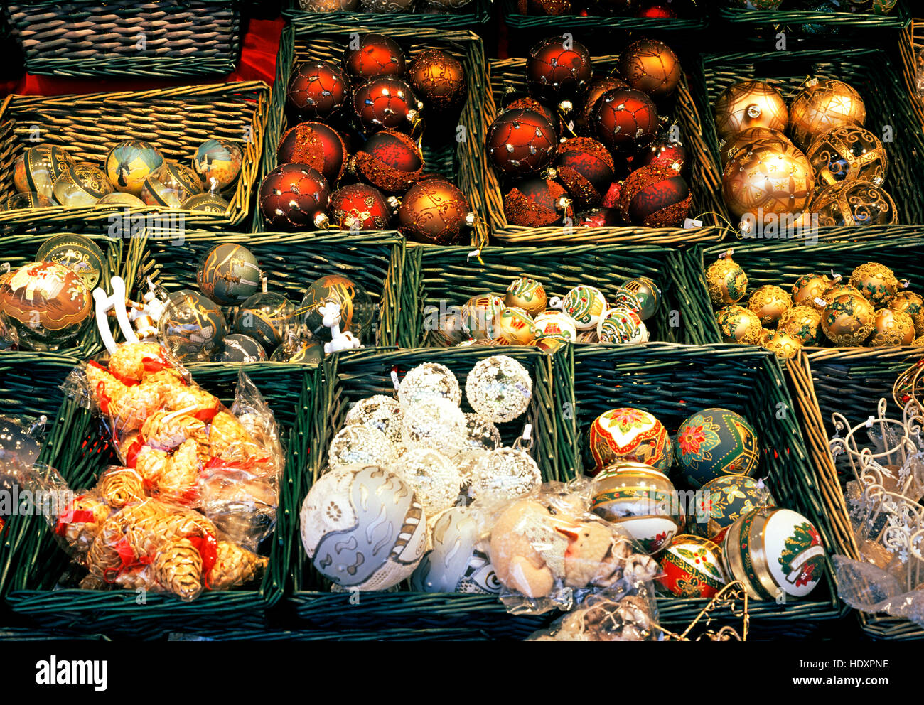 Christmas Market at Schoenbrunn Palace, Vienna, Austria Stock Photo