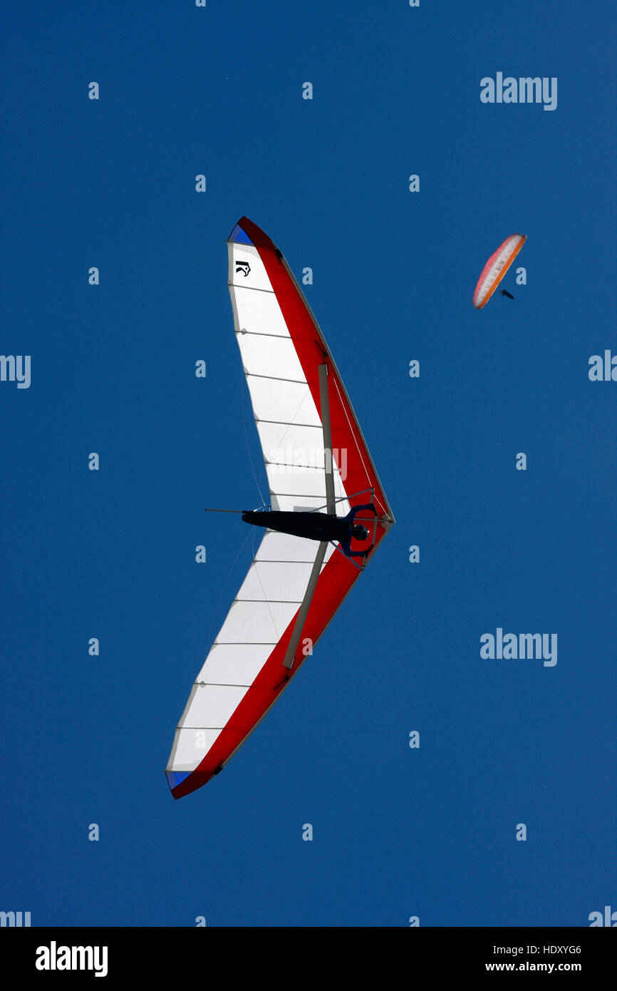 Hang glider in the sky Stock Photo Alamy