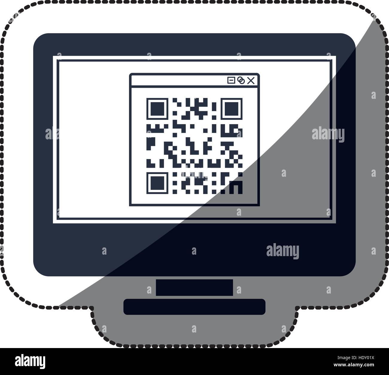 Isolated qr code and computer design Stock Vector Image & Art - Alamy