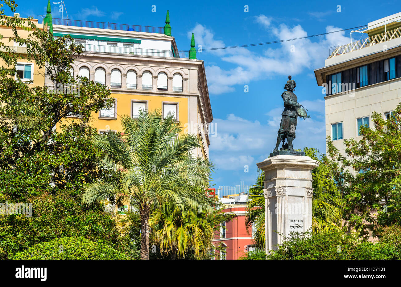 Statue of Diego Velazquez in Seville, Spain Stock Photo
