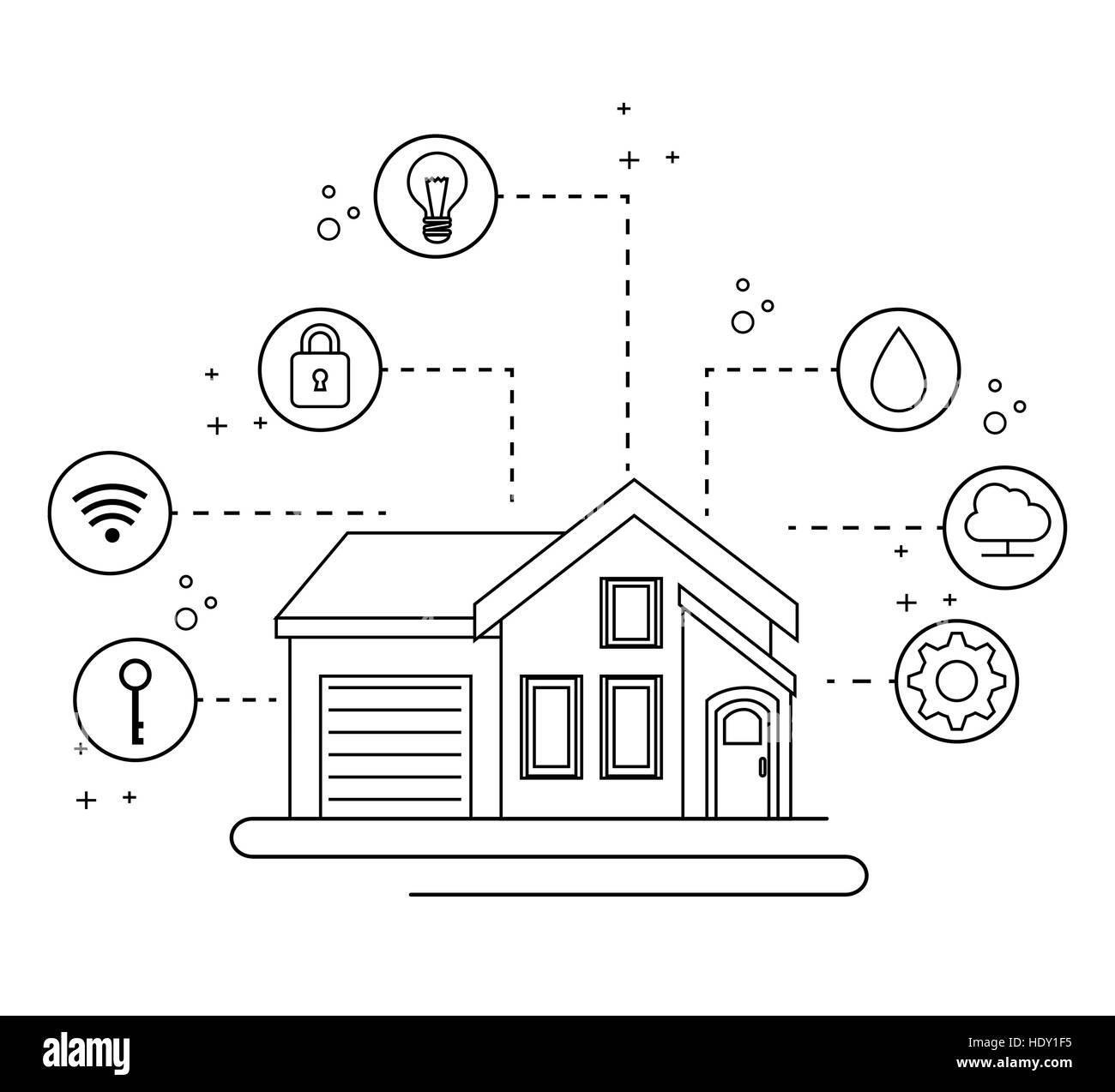 smart home automation tech vector illustration design Stock Vector ...
