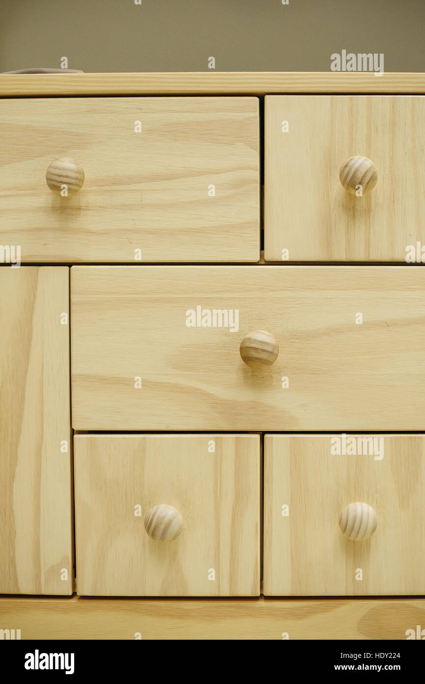 wooden drawers in the bedroom Stock Photo Alamy
