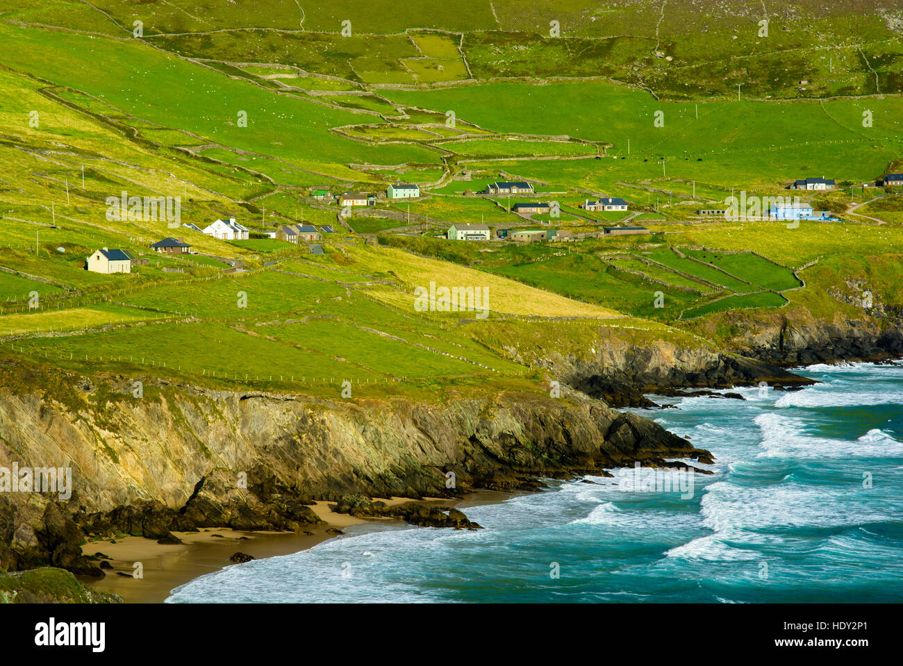 Settlement at the Coast of Slea Head in Ireland Stock Photo Alamy