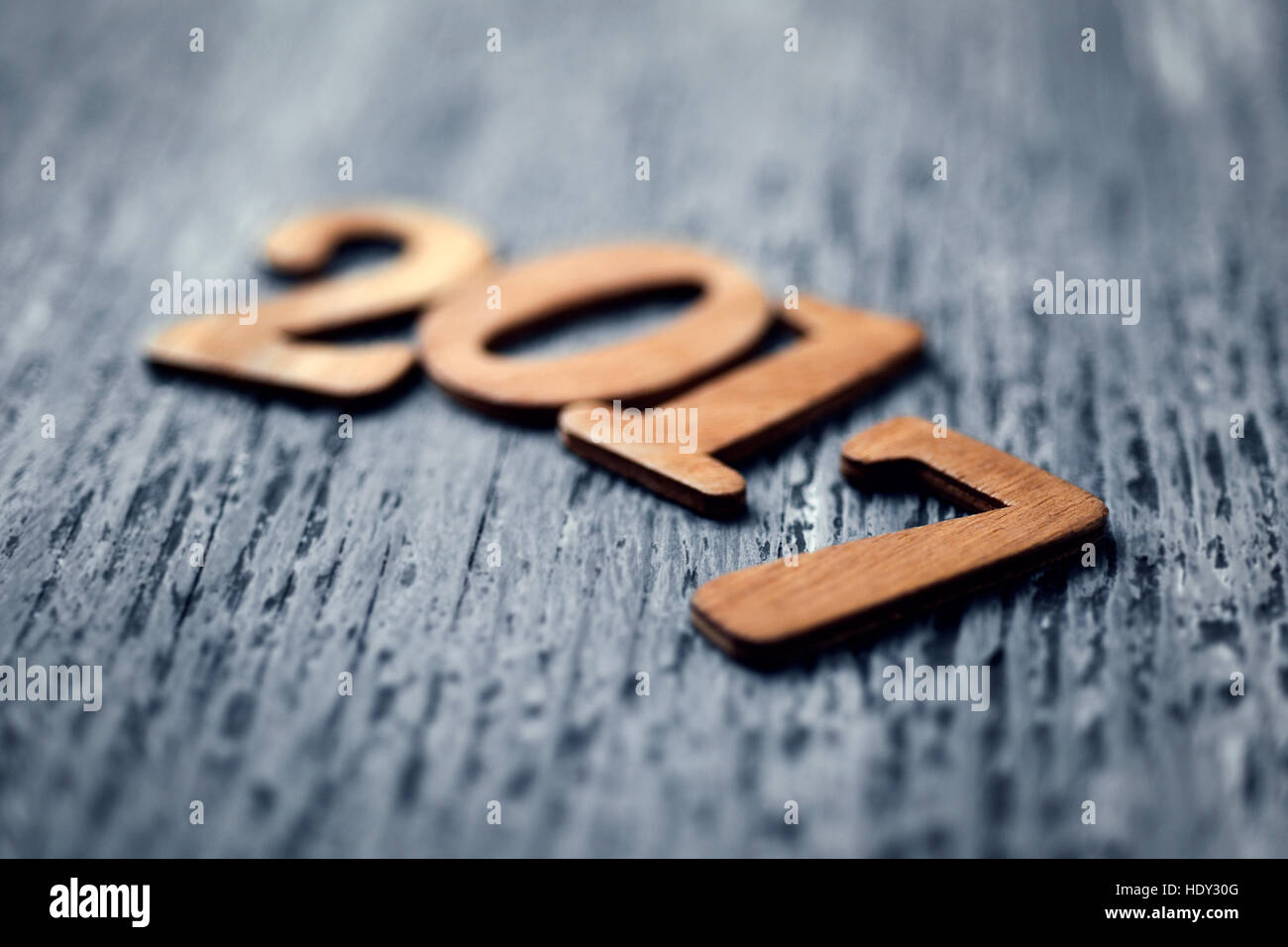 Wood numbers forming number 2017 hi-res stock photography and images - Alamy