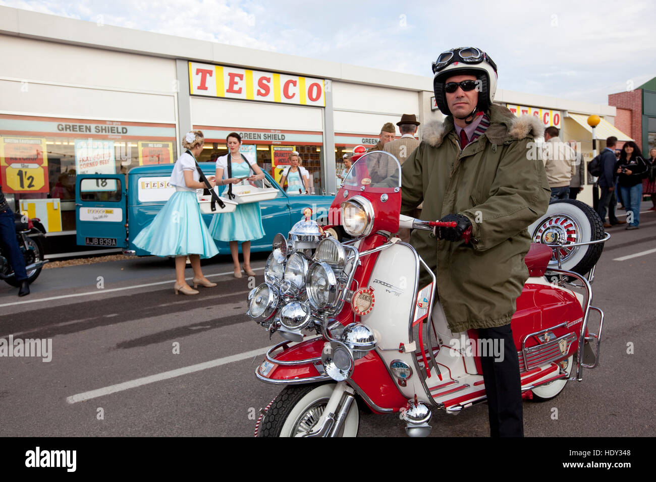 Tesco Pop-up Store Goodwood Revival Stock Photo